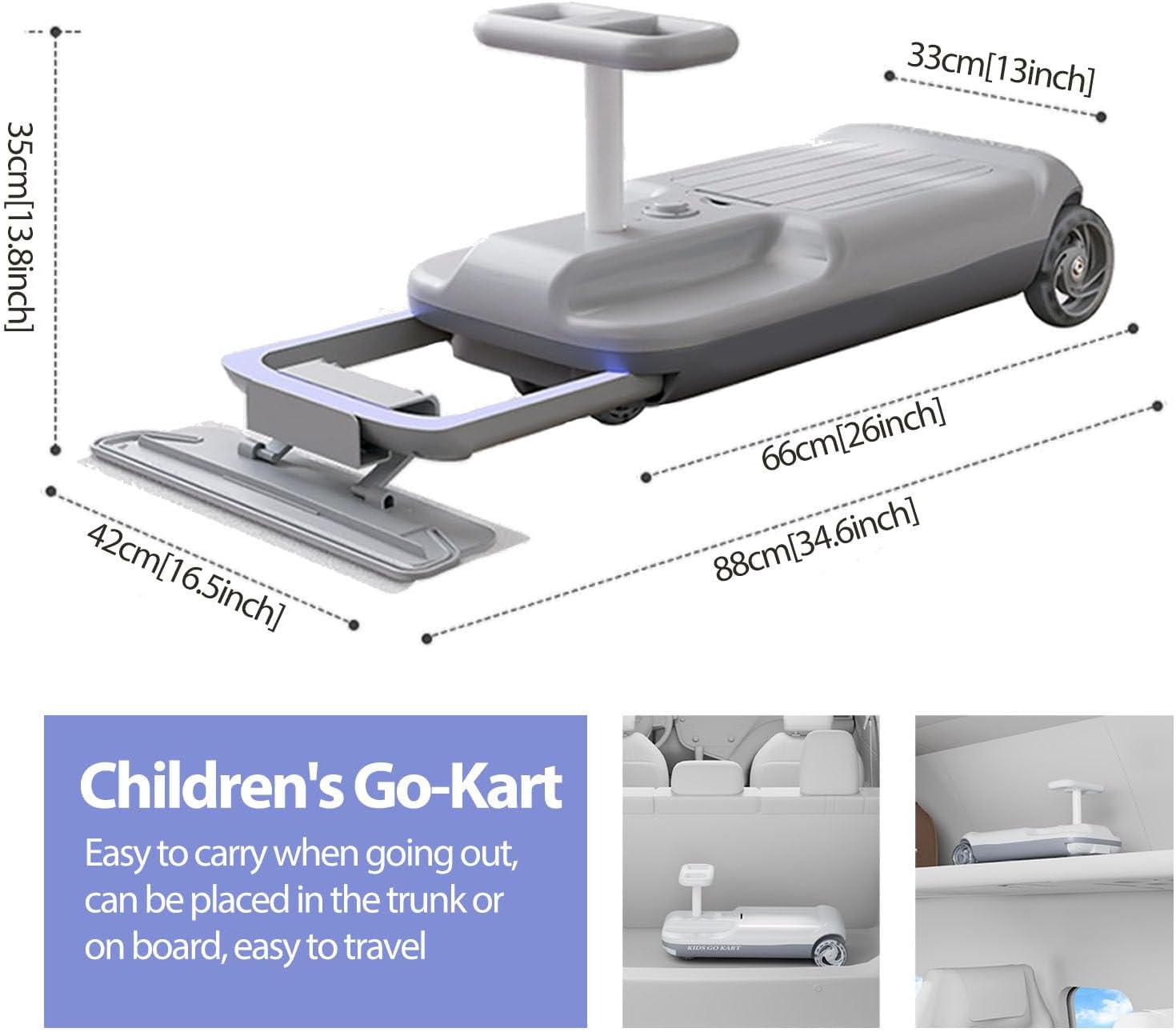 Ravinu Kids Electric Cleaning Go Kart™ 12v Ride-on