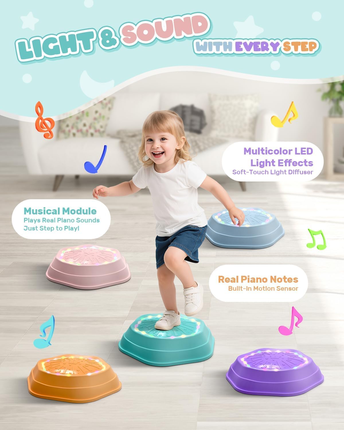 Ravinu Music & Light Up Stepping Stones™